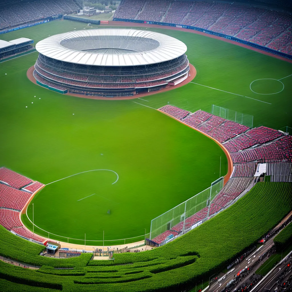 estadio arquitetura moderna multidao
