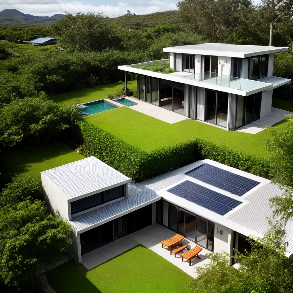 casa segura verde painel solar