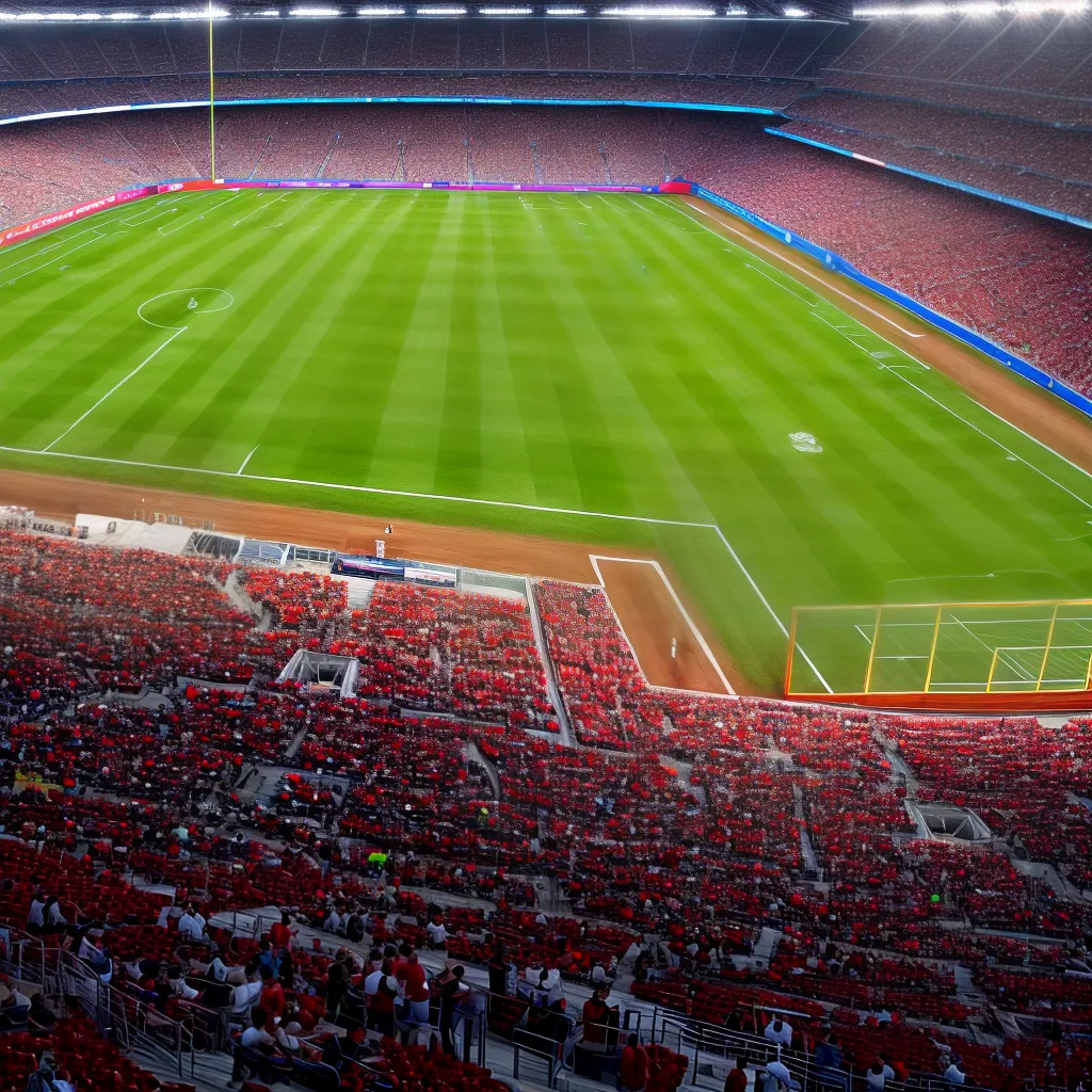 estadio moderno multidao vibrante