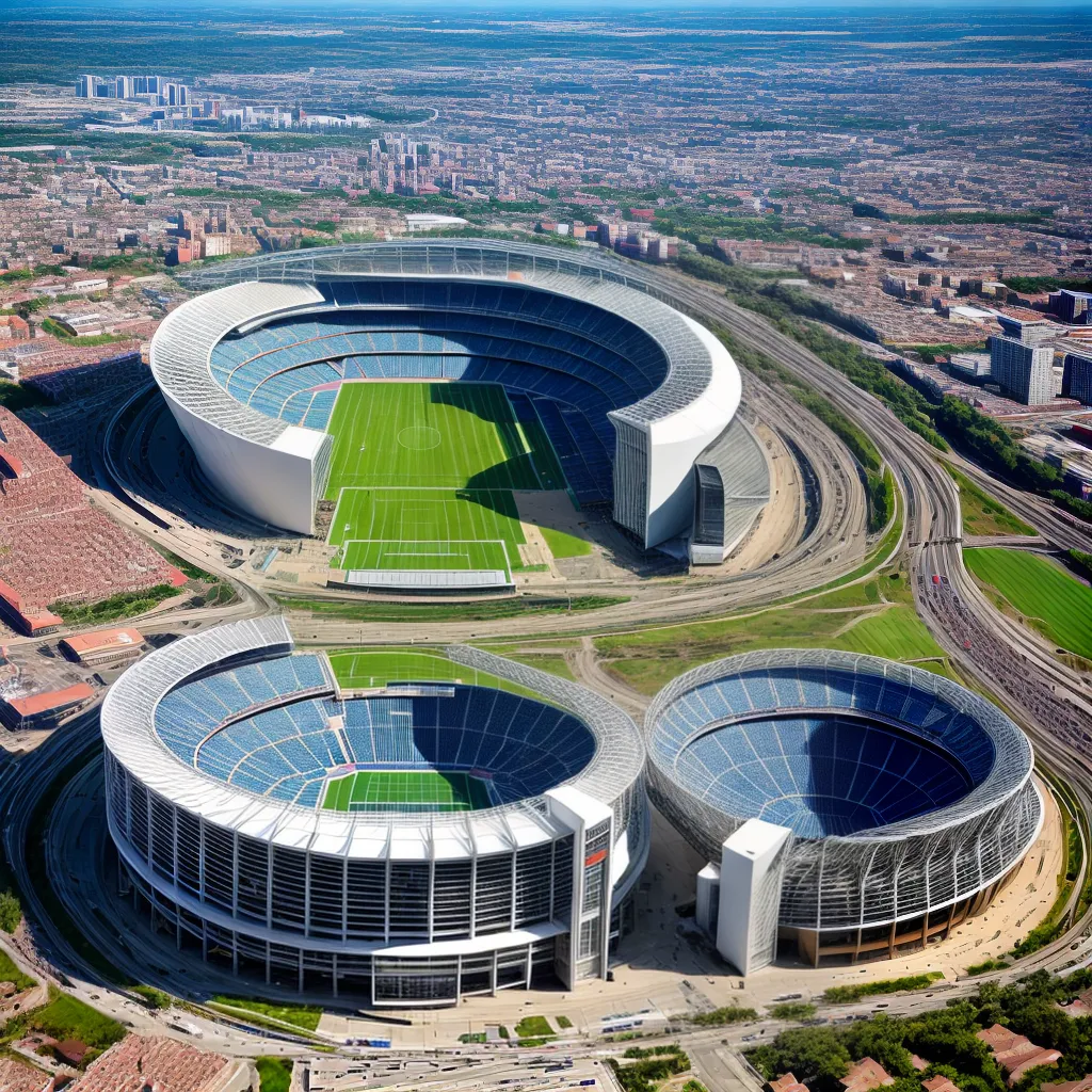 estadio moderno aereo arquitetura fas