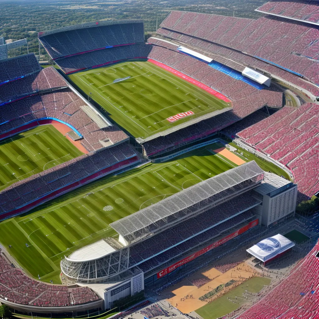 estadio moderno aereo multidao