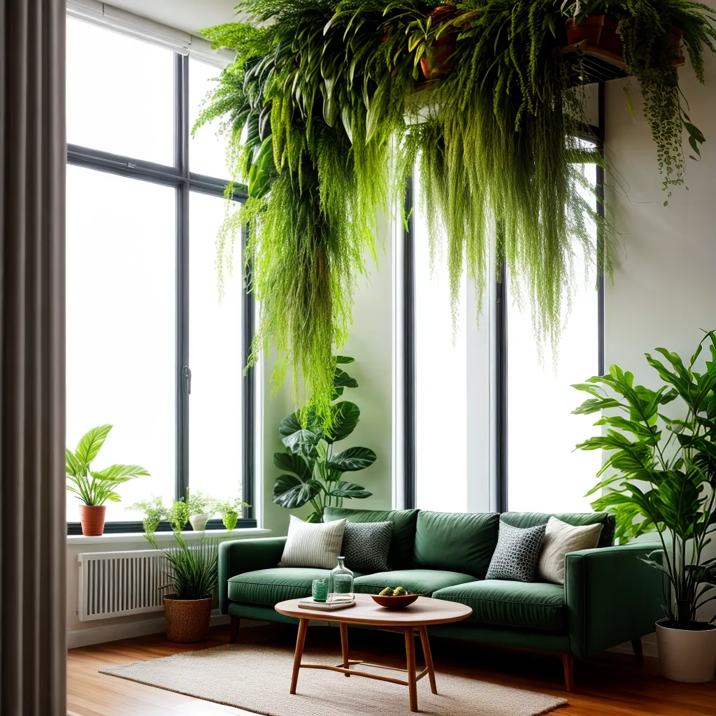 sala plantas verdes acolhedora 2