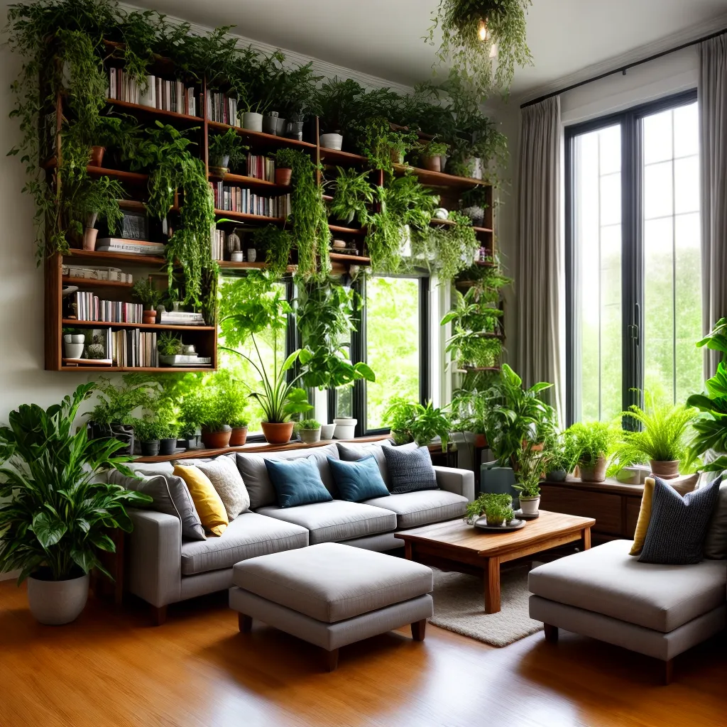 plantas verdes sala vida frescor