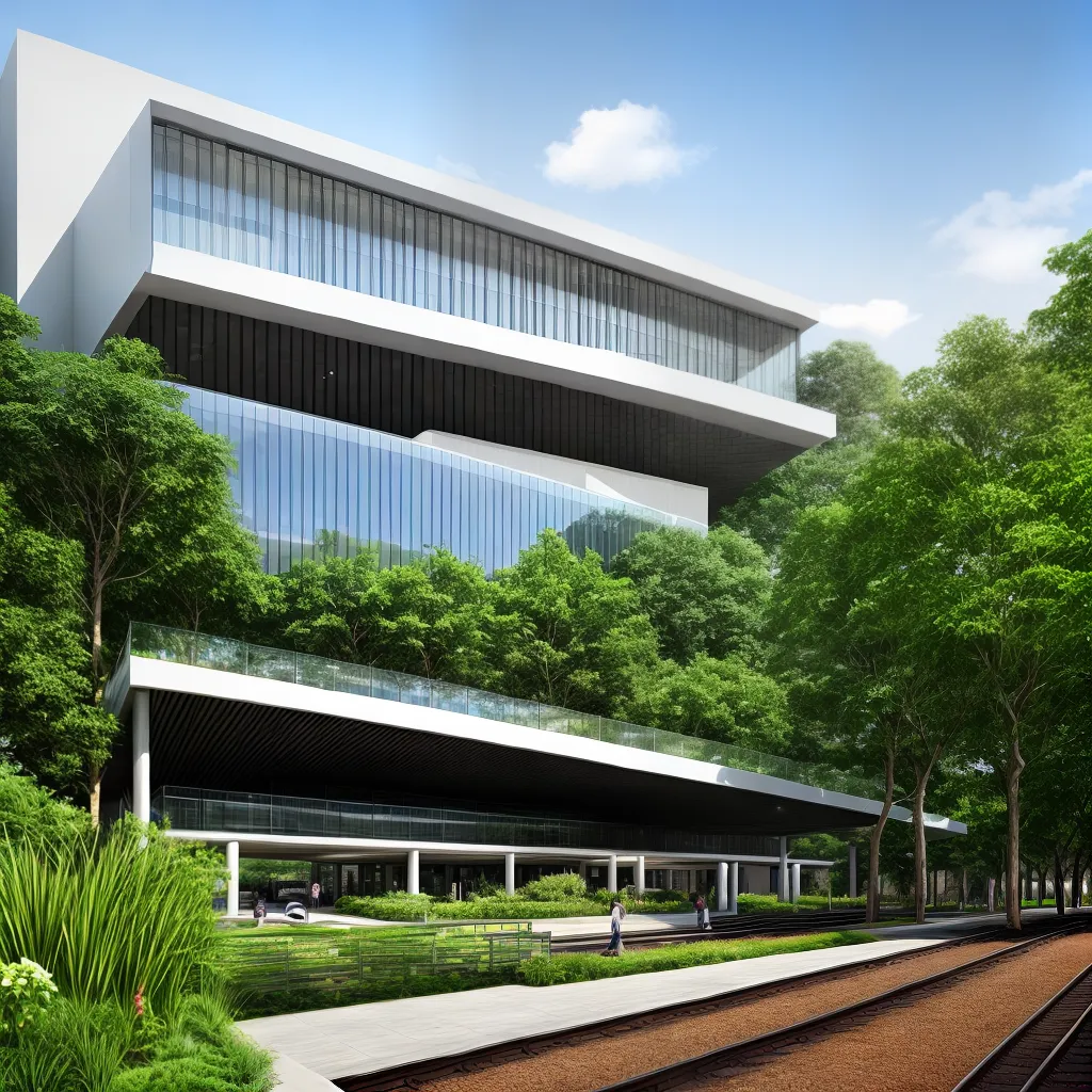 estacao trem arquitetura moderna natureza