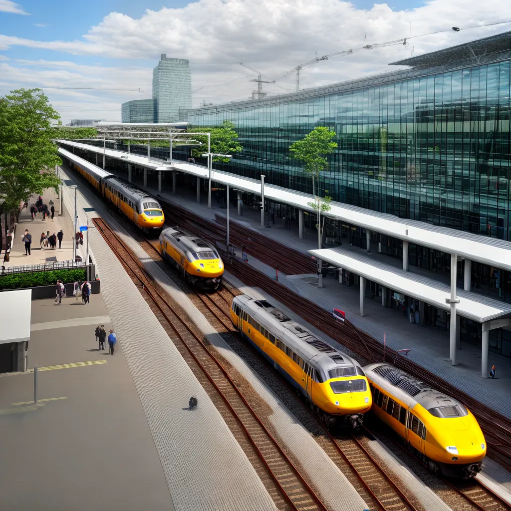 estacao trem moderna conexao movimento