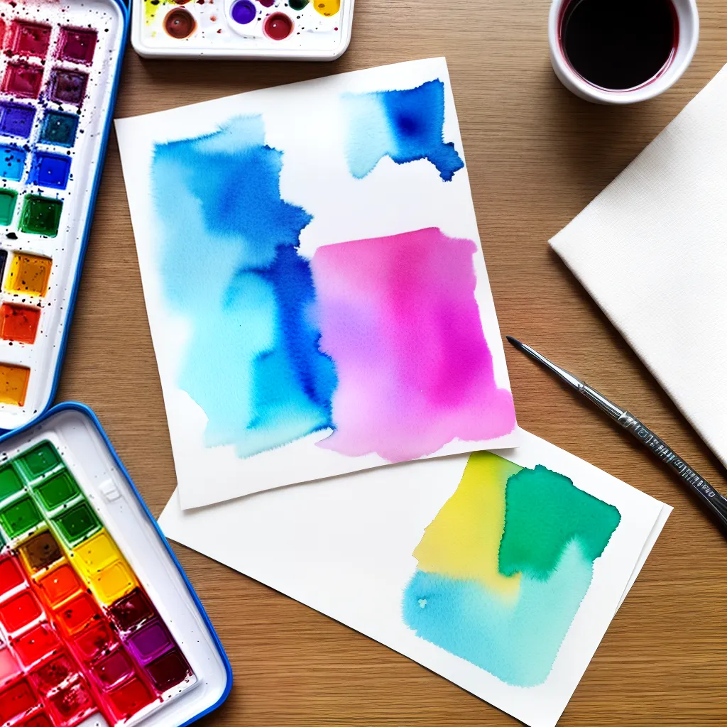 aquarela iniciante paleta papel pincel