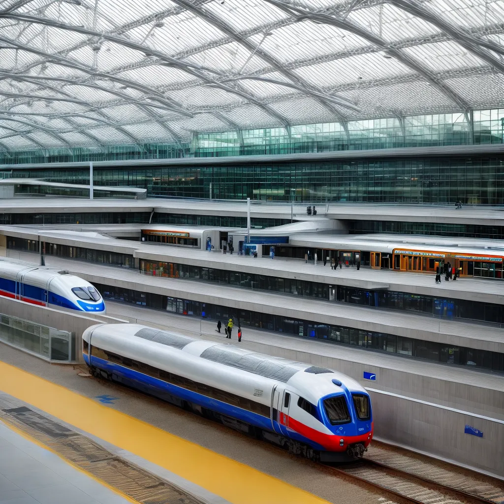 estacao trem movimento vidro moderna