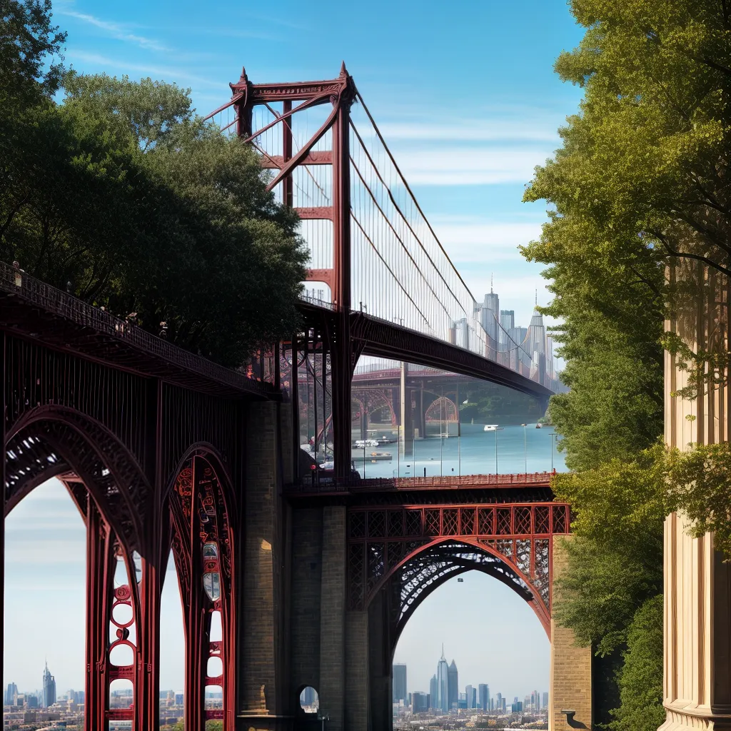 ponte majestosa arquitetura conexao cidade