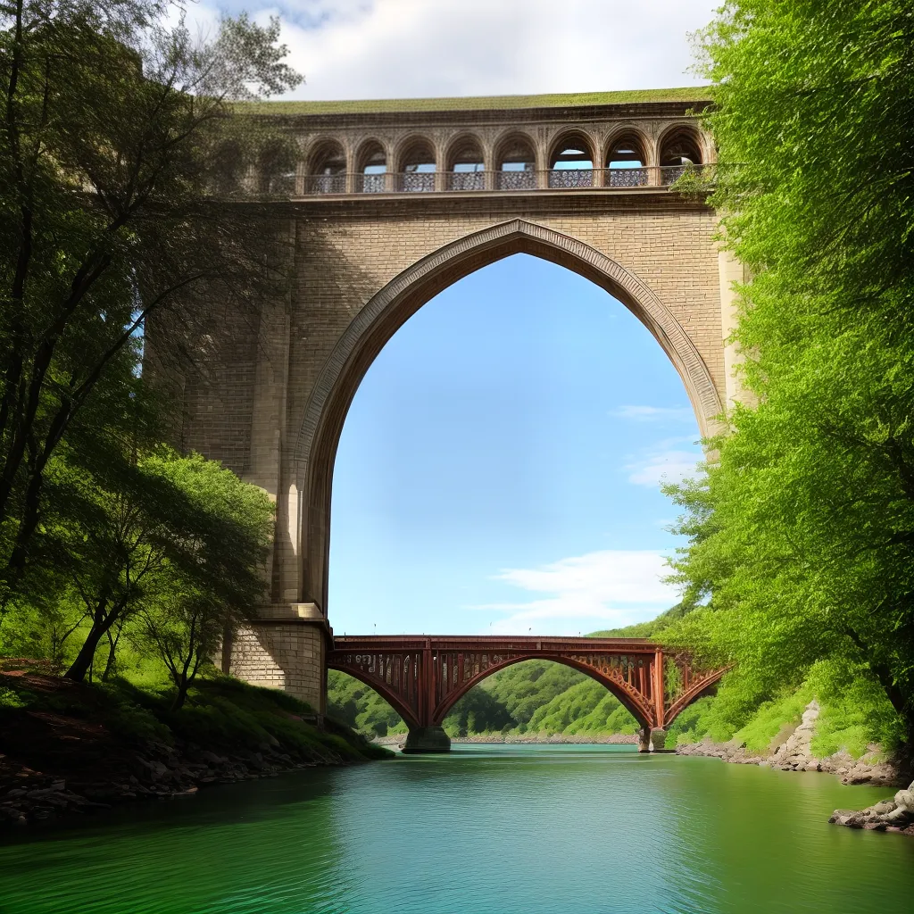 ponte arco conexao beleza paisagem