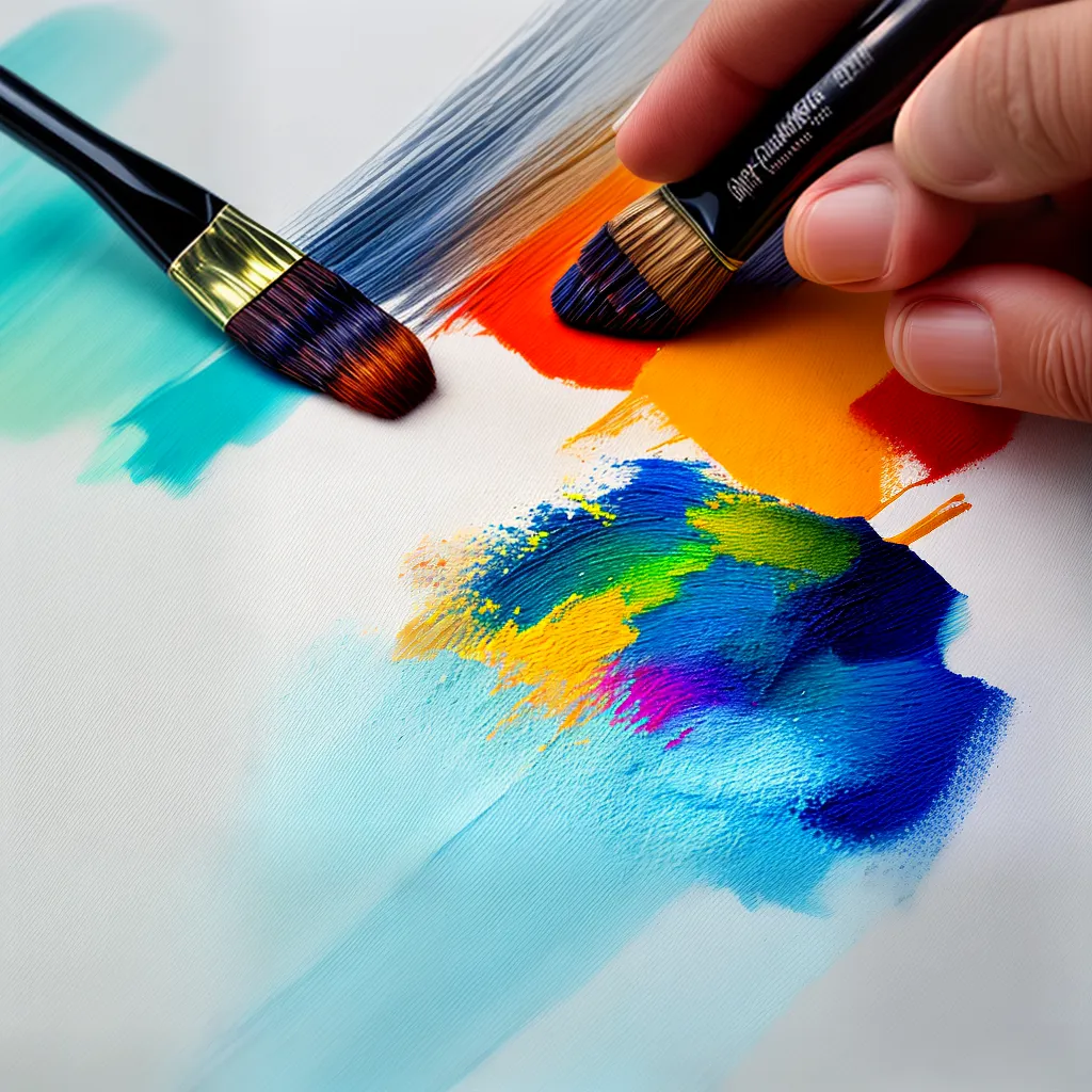 arte mao pincel sgraffito cores