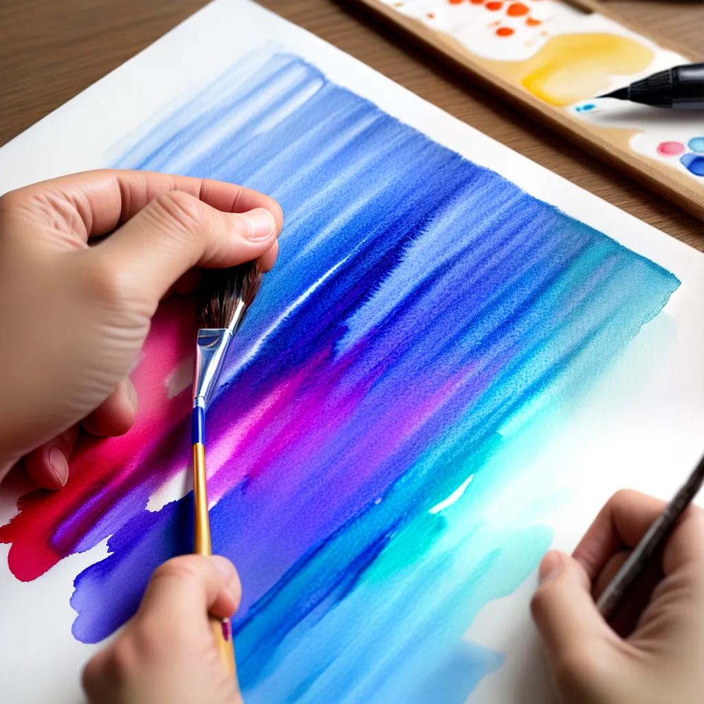 pincel agua cores arte pintura pincel agua cores arte pintura
