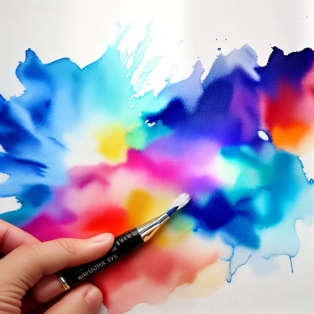 pincel agua aquarela cores swirls