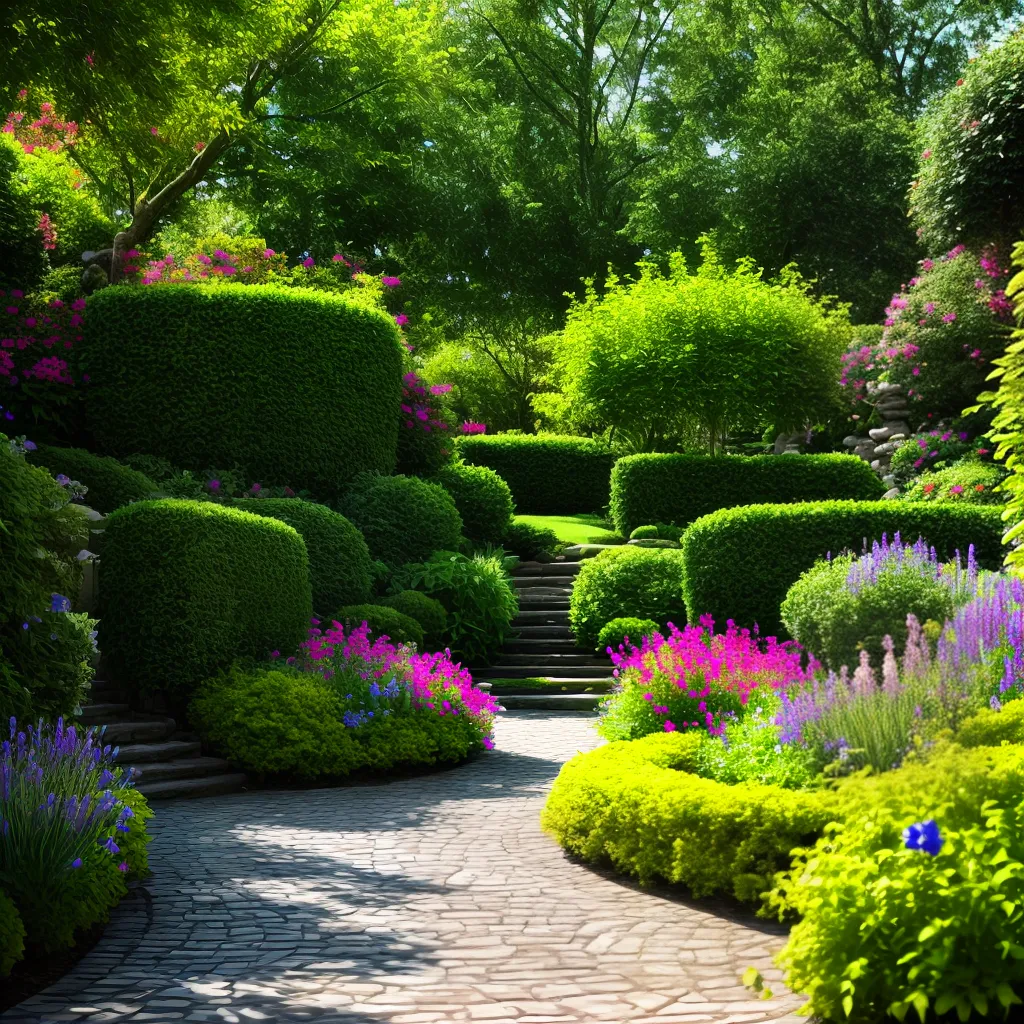 jardim arquitetura natureza flores esculturas