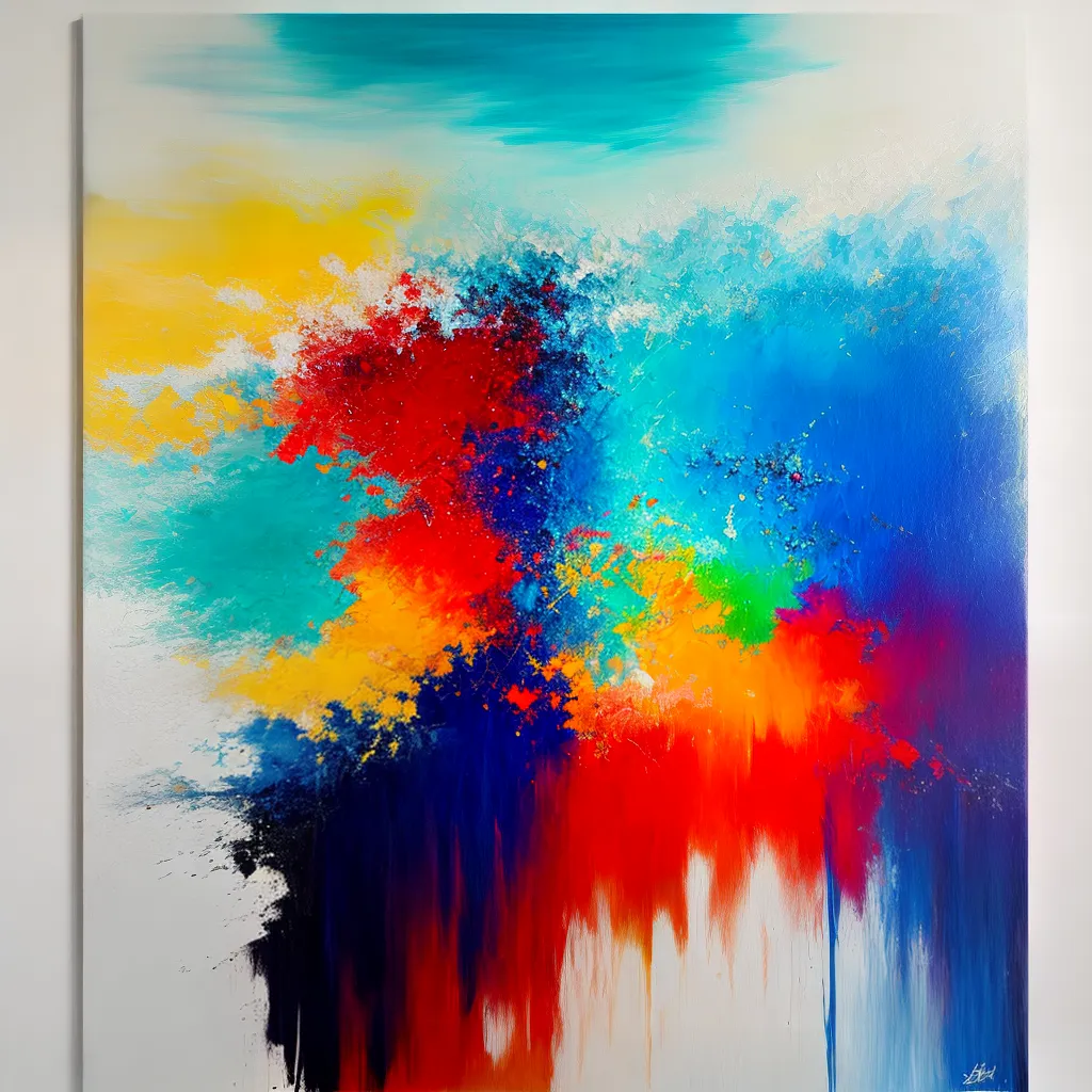 pintura abstrata vibrante cores pintura abstrata vibrante cores