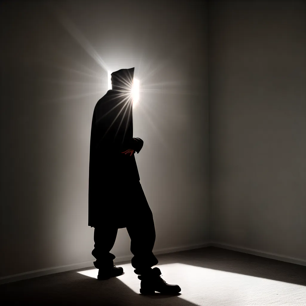 figura solitaria sombra luz janela