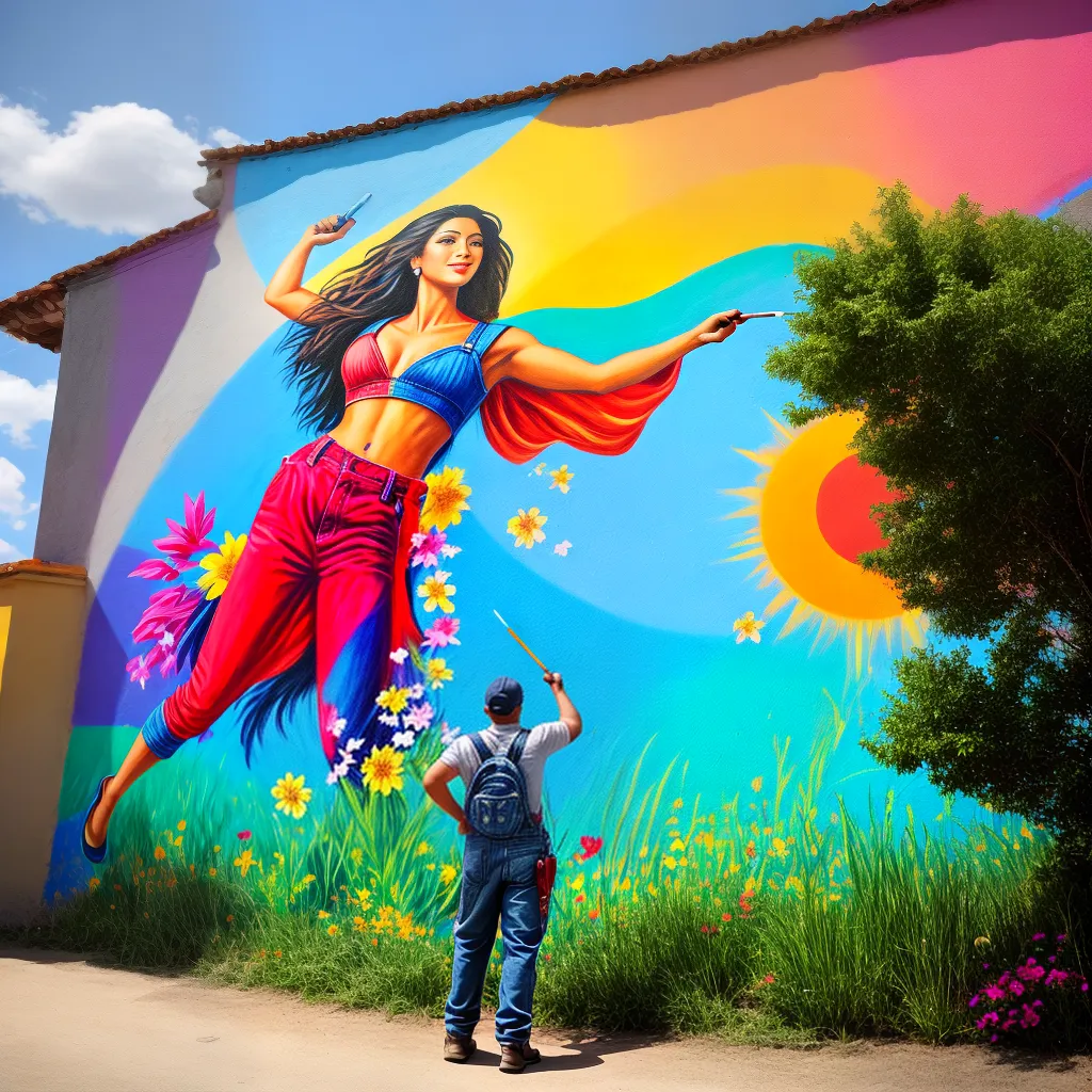 mural artistico pintura cidade