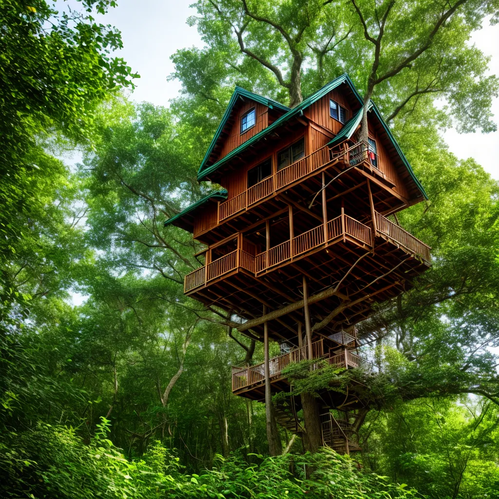 casa na arvore encantadora natureza