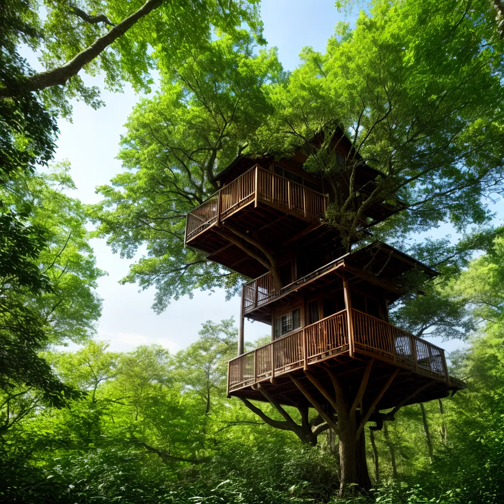 casa na arvore encantada floresta