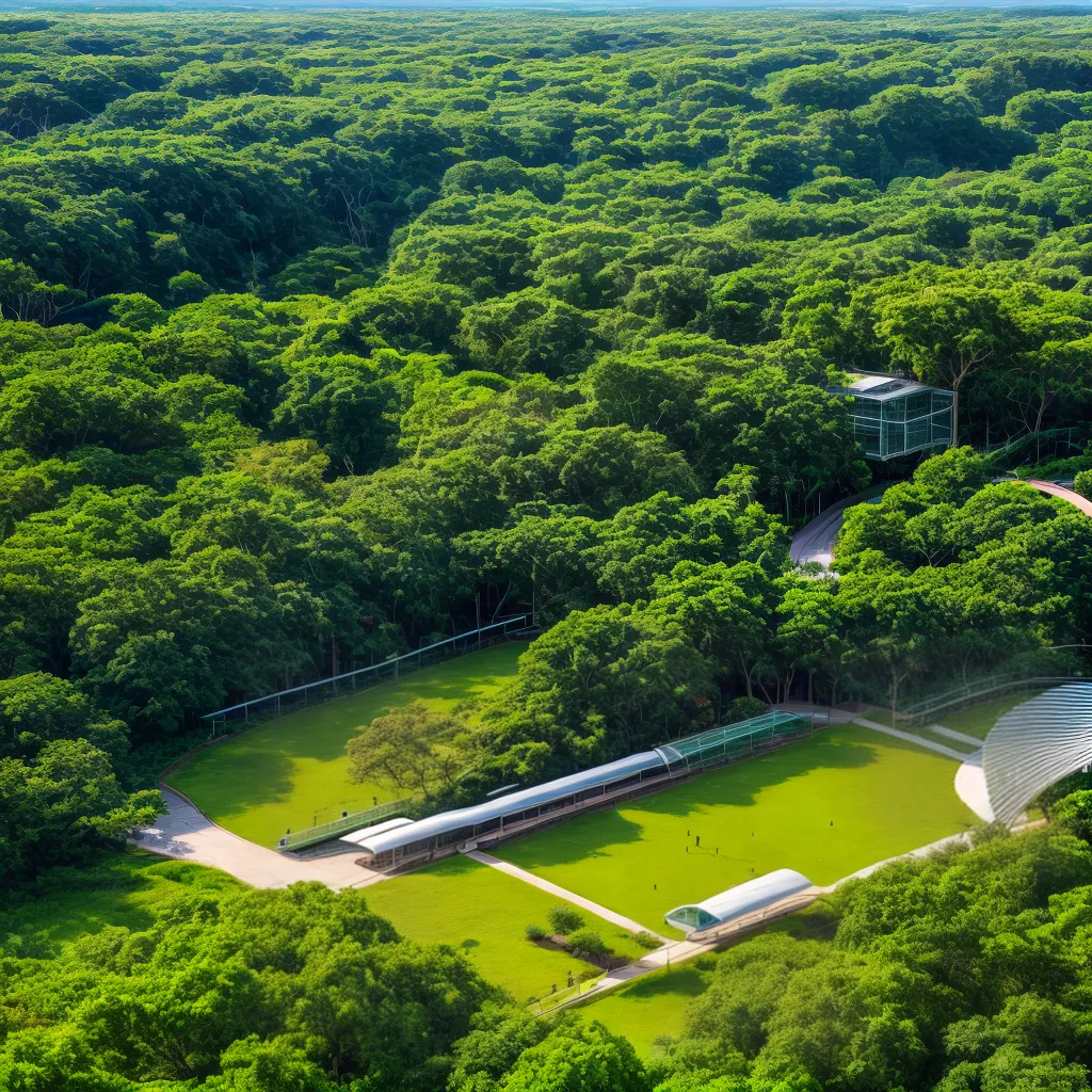 zoo moderno arquitetura natureza animais