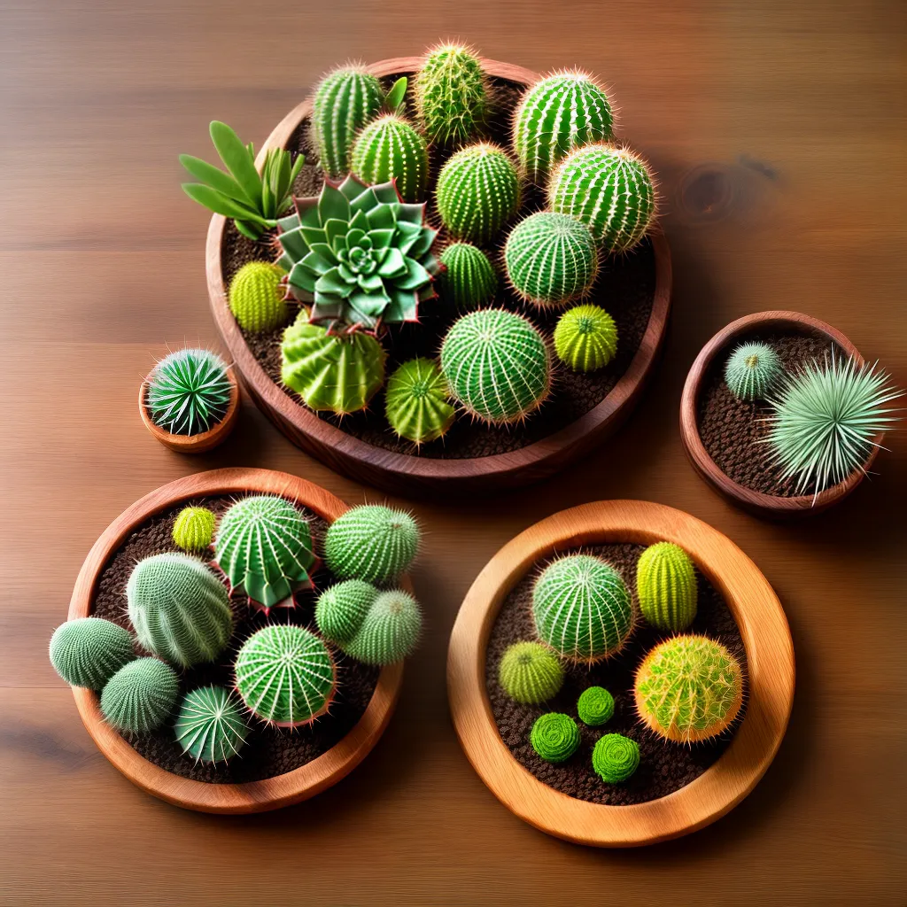 mesa madeira cactos decorativos mesa madeira cactos decorativos