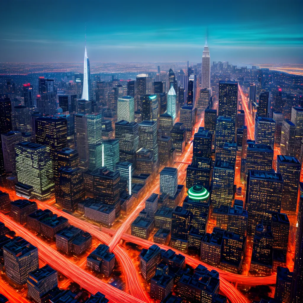pintura cidade futurista neon velocidade