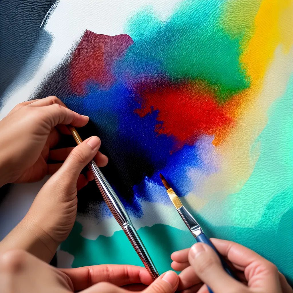 pintura texturizada arte maos