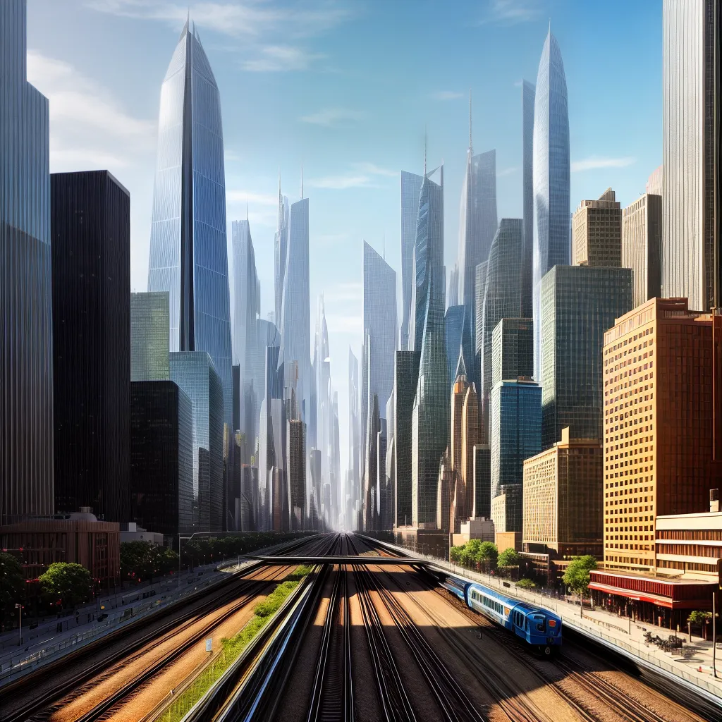 futurismo cidade vibrante progresso