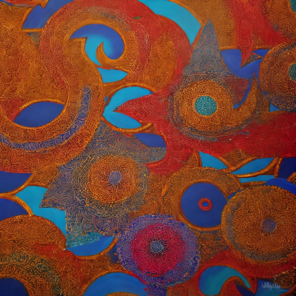pintura batik cores arte indonesia