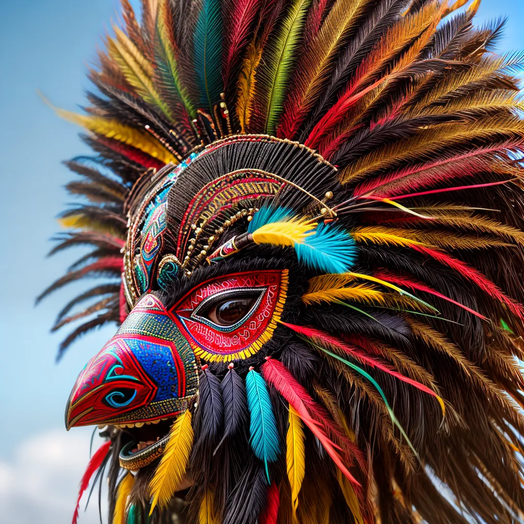 mascara tribal colorida penas magia mascara tribal colorida penas magia