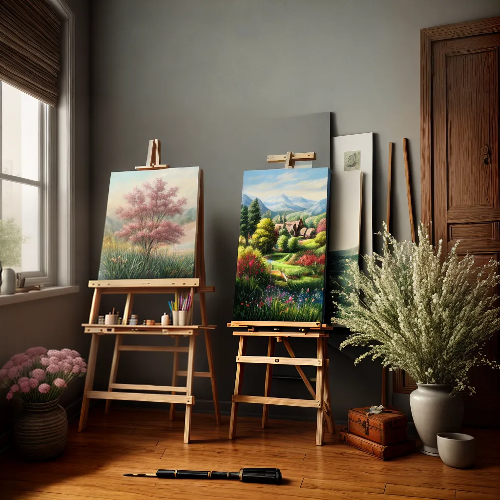 atelier artista easel pintura realismo