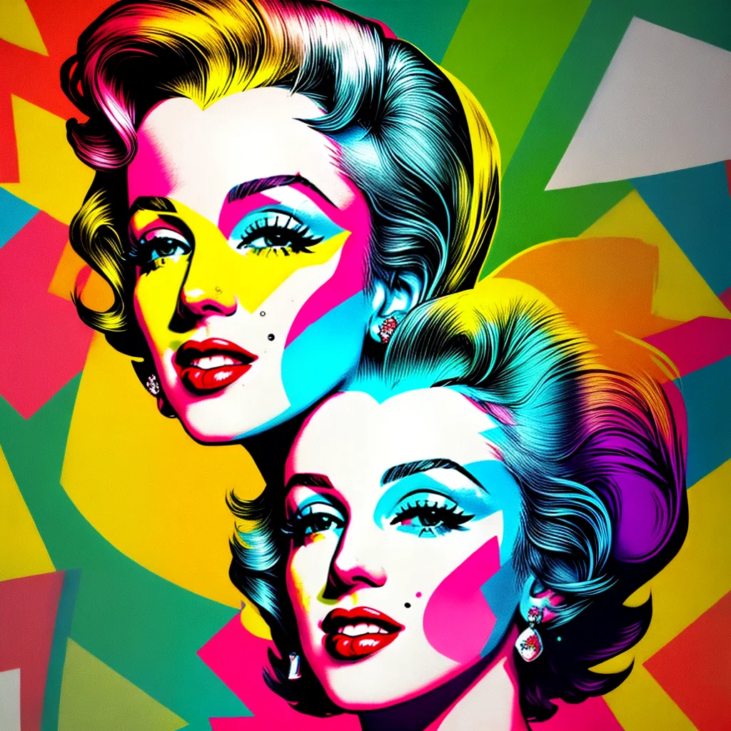pop art icones cores vibrantes