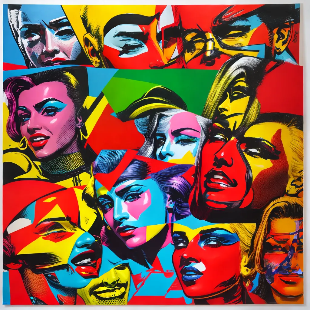 arte pop icones celebridades cores