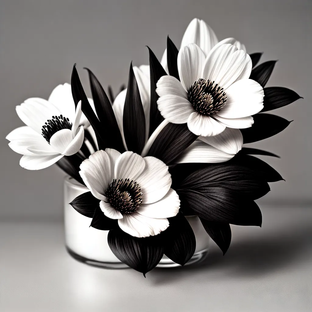 flor elegante preto branco simplicidade flor elegante preto branco simplicidade