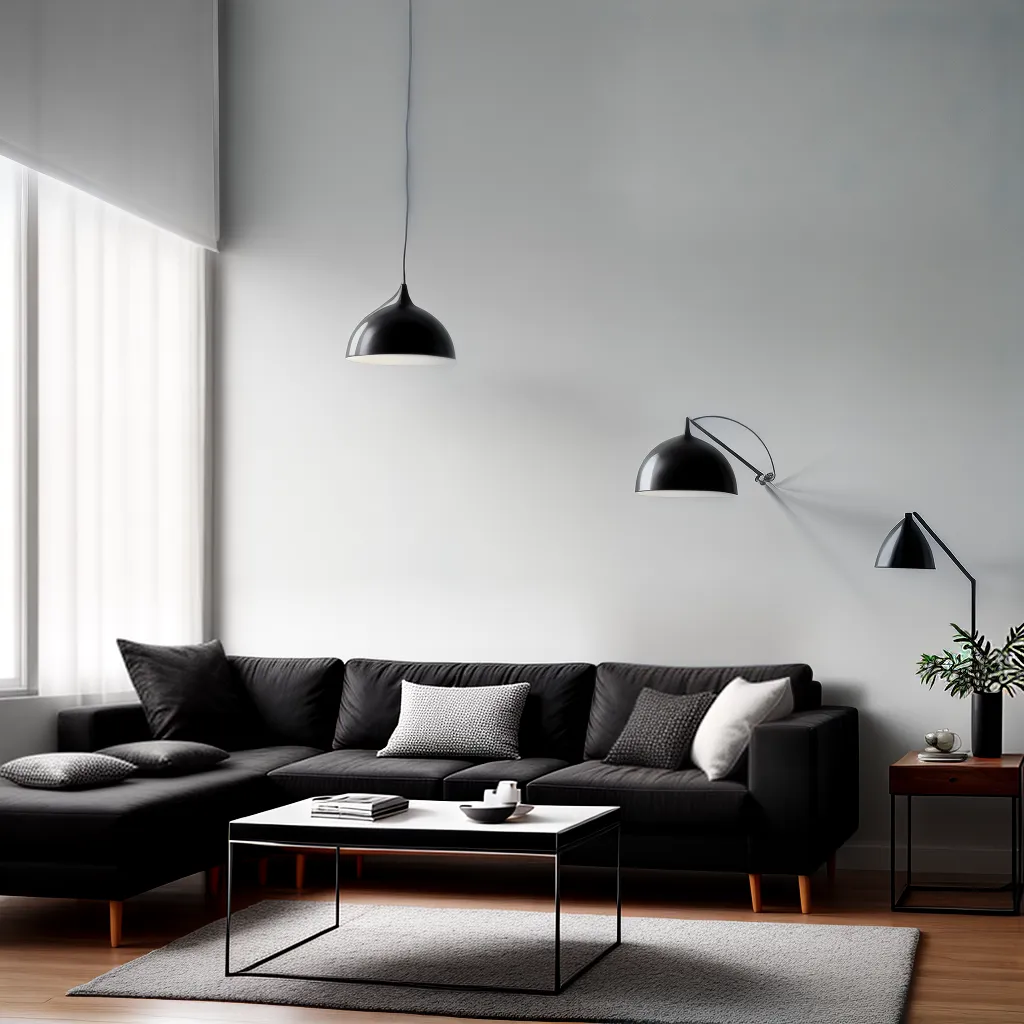 sala minimalista preto branco 1 sala minimalista preto branco 1