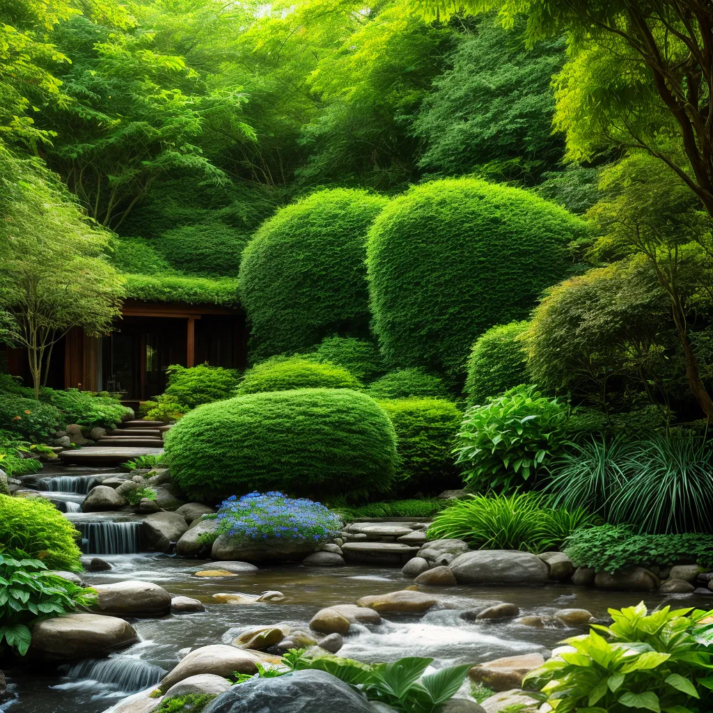 jardim interno verde feng shui