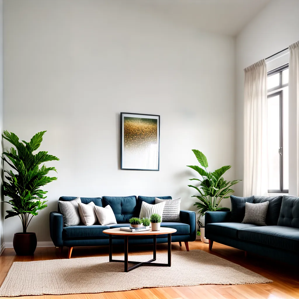 sala estar acolhedora sofa plantas arte sala estar acolhedora sofa plantas arte