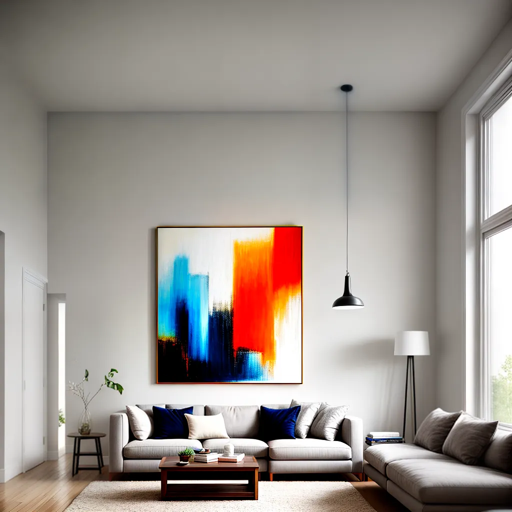 sala estar pintura abstrata vibrante sala estar pintura abstrata vibrante