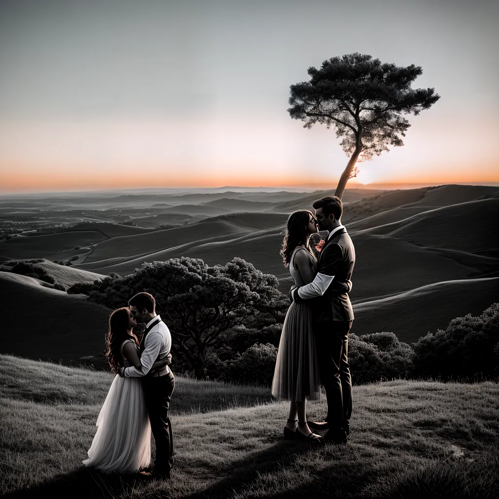 casal romantico por do sol casal romantico por do sol