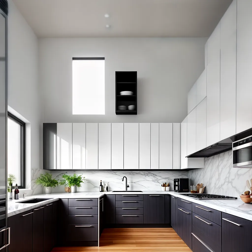 cozinha moderna limpa luminarias marmore