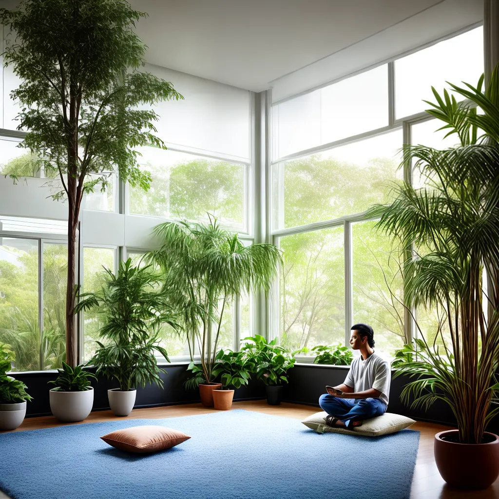 sala meditacao natureza fengshui
