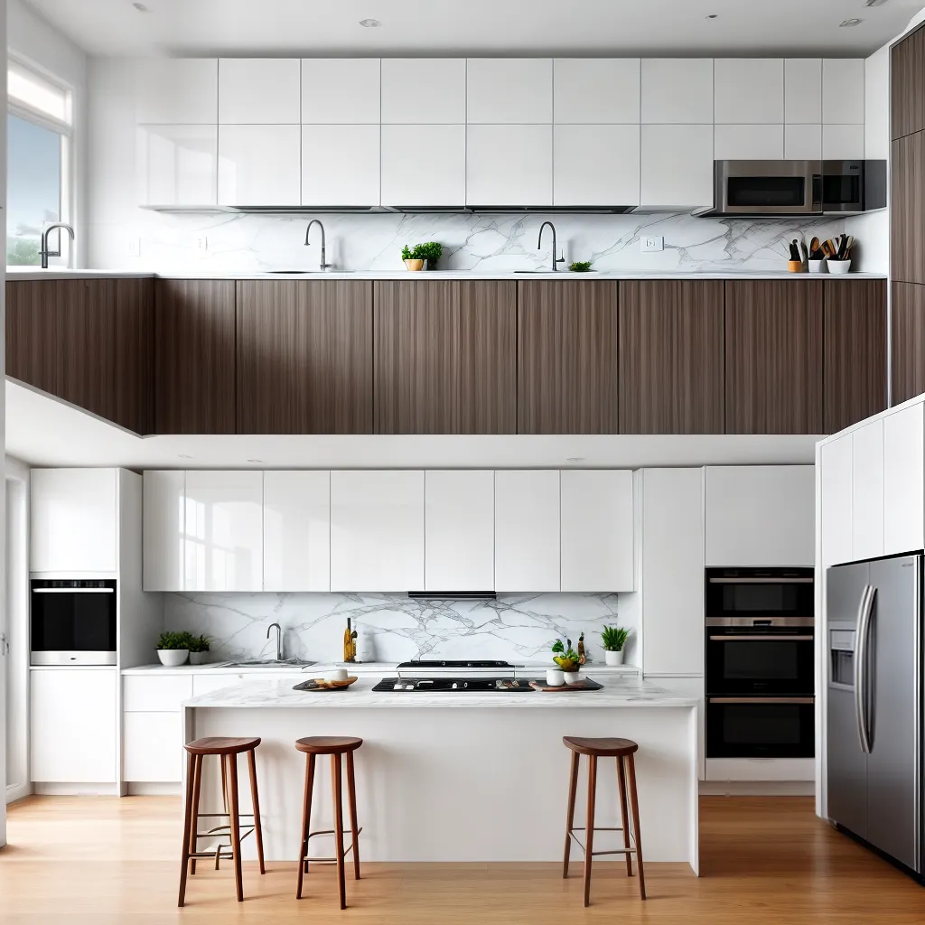 cozinha moderna minimalista marmore branco