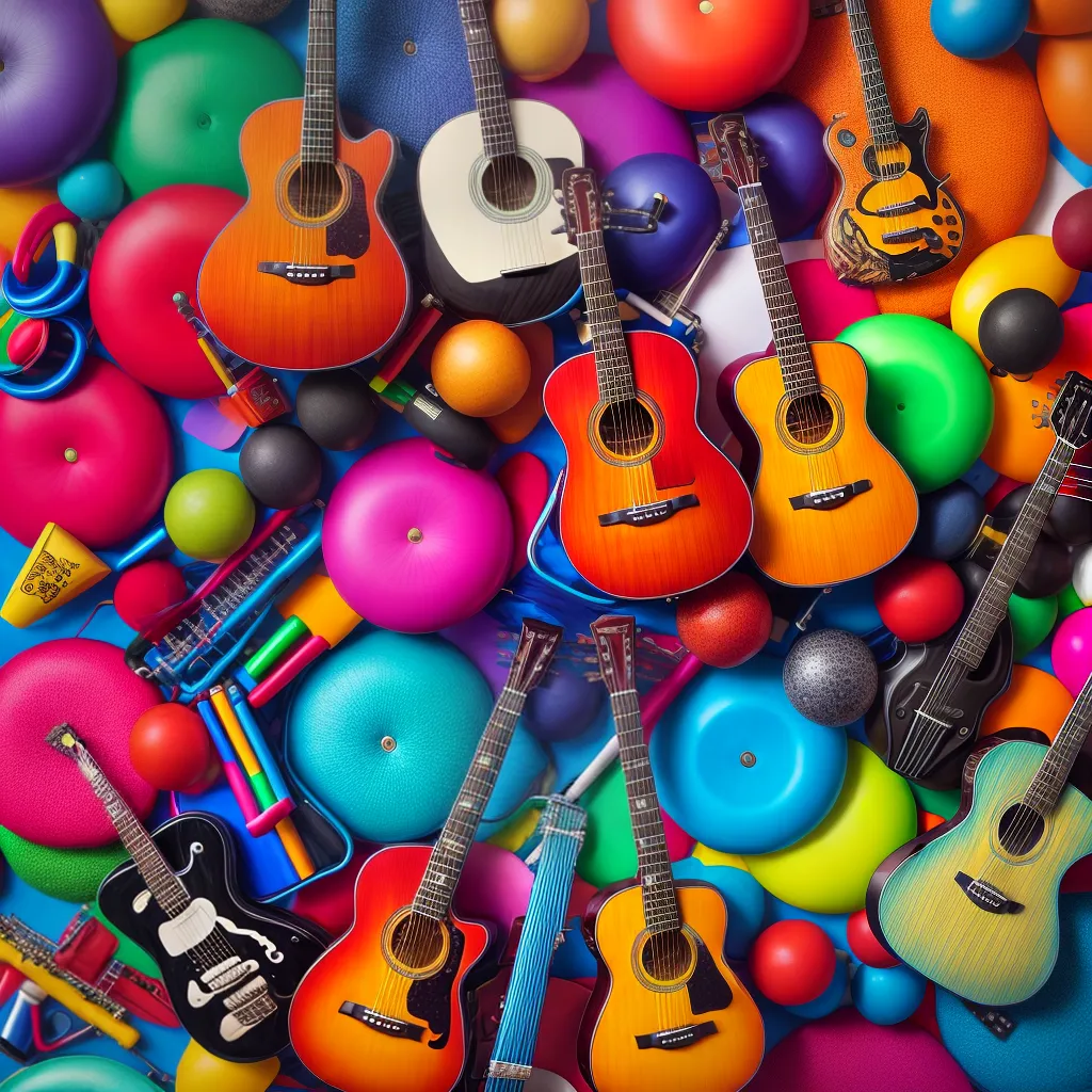 colagem notas musicais instrumentos vibrante colagem notas musicais instrumentos vibrante