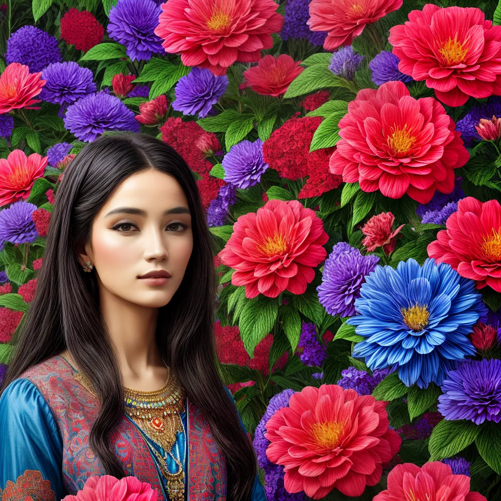 pintura mulher flores simbolismo 1