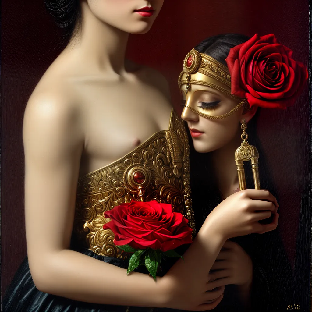 pintura mulher rosa simbolos misterio