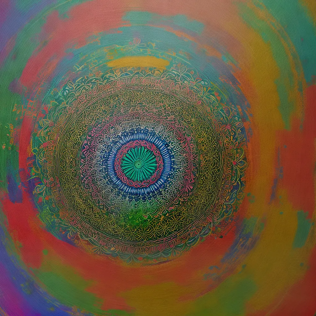 mandala vibrante harmonia natureza mandala vibrante harmonia natureza