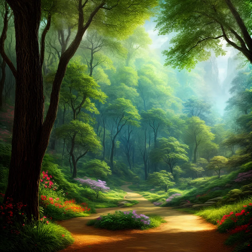pintura floresta mistica simbolismo