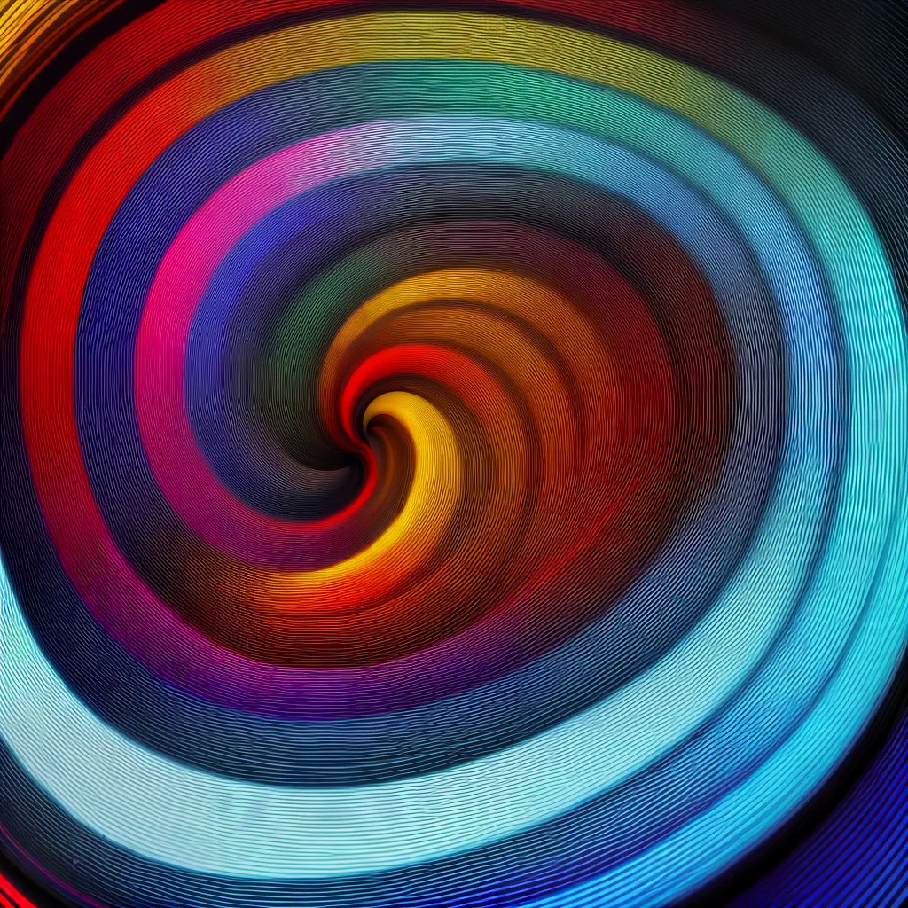 arte ilusao optica cores vibrantes