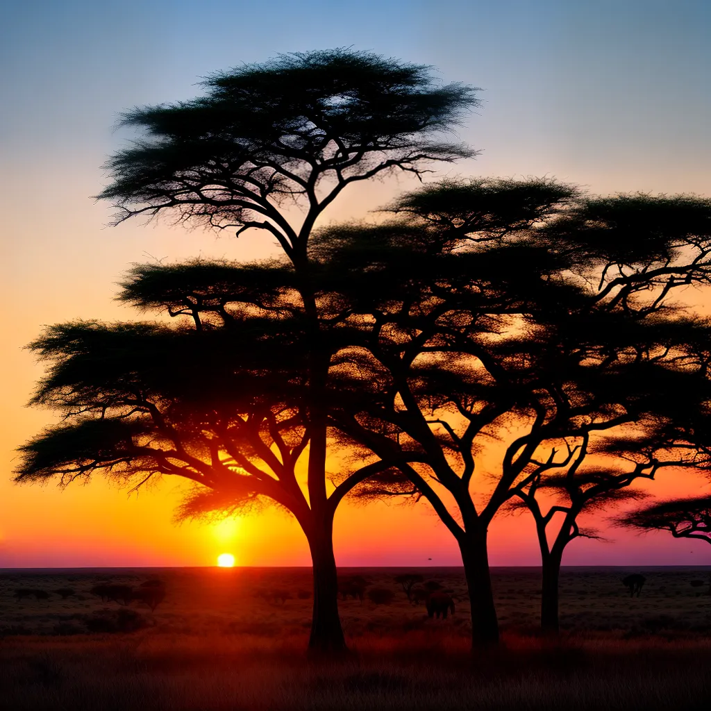 papel de parede por do sol savana africana papel de parede por do sol savana africana