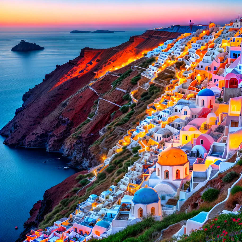 papel de parede por do sol santorini 1 papel de parede por do sol santorini 1
