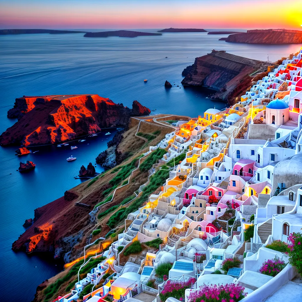 papel de parede por do sol santorini 2 papel de parede por do sol santorini 2